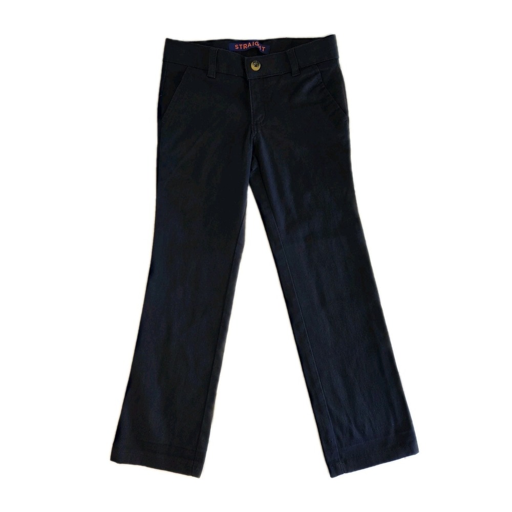 Boys Navy Uniform Pants 7 Straight French Toast Chino School Blue